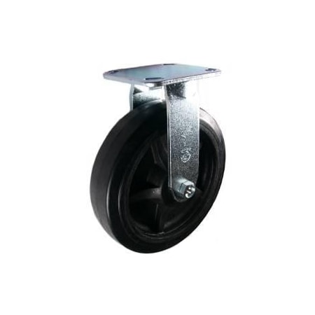 Mapp Caster 8"X2" Rubber on Nylon Wheel Rigid Caster - 600 Lbs Capacity 146RNB820R